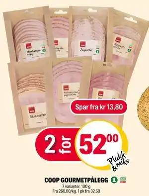 Coop Extra COOP GOURMETPÅLEGG tilbud