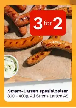 Oda Strøm-Larsen spesialpølser tilbud