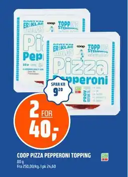 Coop Obs COOP PIZZA PEPPERONI TOPPING tilbud