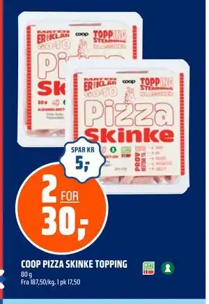 Coop Obs COOP PIZZA SKINKE TOPPING tilbud