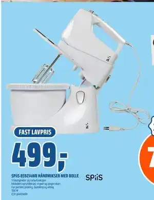Coop Obs SPiiS 859214WB HÅNDMIKSER MED BOLLE tilbud