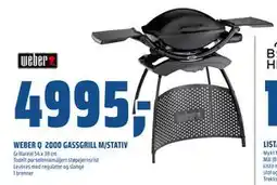 Coop Obs WEBER Q 2000 GASSGRILL M/STATIV tilbud