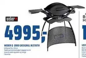 Coop Obs WEBER Q 2000 GASSGRILL M/STATIV tilbud