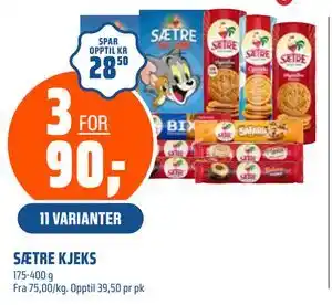 Coop Obs SÆTRE KJEKS tilbud