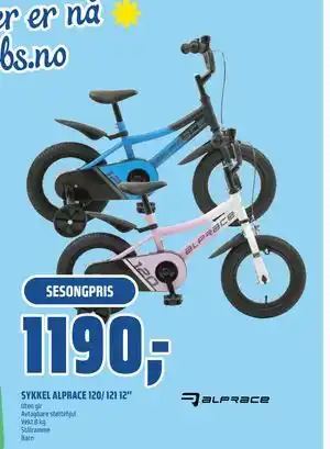 Coop Obs SYKKEL ALPRACE 120/ 121 12” tilbud