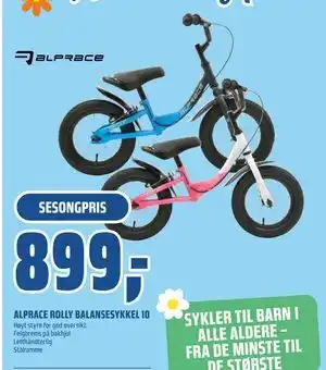 Coop Obs ALPRACE ROLLY BALANSESYKKEL 10 tilbud