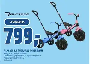 Coop Obs ALPRACE 1,0 TREHJULSSYKKEL BARN tilbud