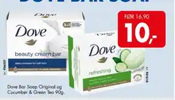 Sparkjøp DOVE Bar Soap Original og Cucumber & Green Tea tilbud