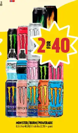 Coop Prix MONSTER/BURN/POWERADE tilbud