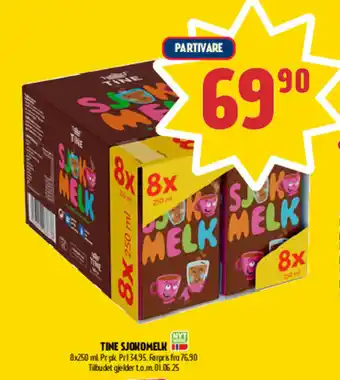 Coop Prix TINE sjokomelk tilbud