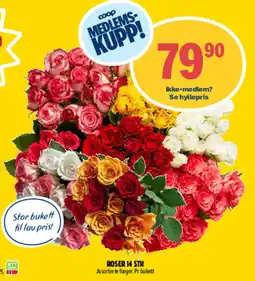 Coop Prix Roser 14 stk tilbud