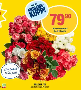 Coop Prix Roser 14 stk tilbud