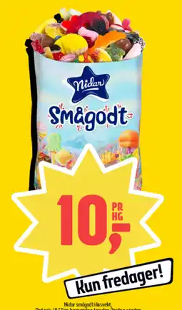 Coop Prix NIDAR smågodt i løsvekt. tilbud