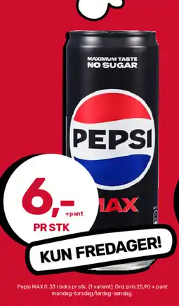 Matkroken PEPSI max tilbud