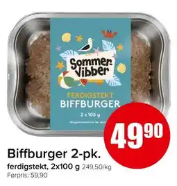 Spar Biffburger 2-pk tilbud