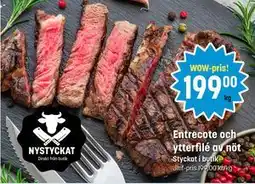 Eurocash Entrecote och ytterfilé av nöt tilbud