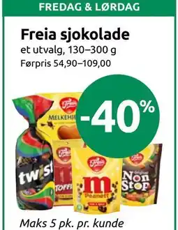 Joker Freia sjokolade tilbud
