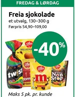Joker Freia sjokolade tilbud