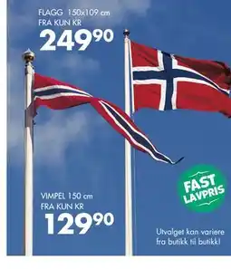 Sparkjøp FLAGG 150x109 cm tilbud