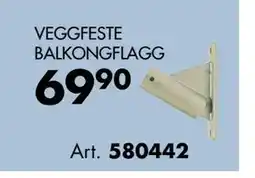 Sparkjøp VEGGFESTE BALKONGFLAGG tilbud