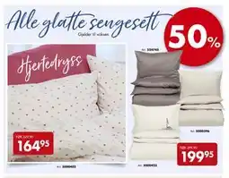 Sparkjøp Alle glatte sengesett tilbud
