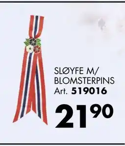 Sparkjøp SLØYFE M/ BLOMSTERPINS Art tilbud