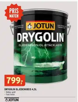 Montér DRYGOLIN OLJEDEKKBEIS 4,5L tilbud
