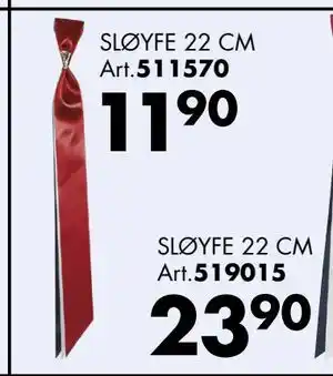 Sparkjøp SLØYFE 22 CM Art tilbud