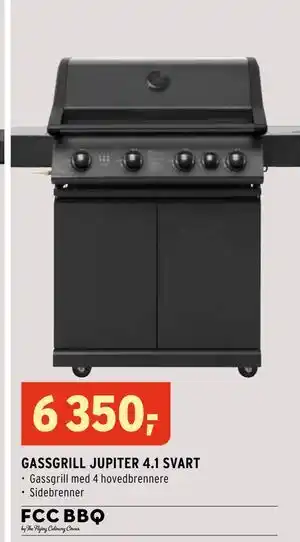 Montér GASSGRILL JUPITER 4.1 SVART tilbud