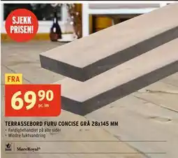 Montér TERRASSEBORD FURU CONCISE GRÅ 28x145 MM tilbud