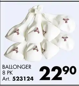 Sparkjøp BALLONGER 8 PK Art tilbud