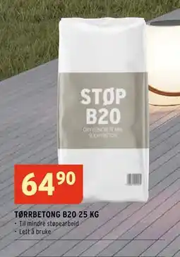 Montér TØRRBETONG B20 25 KG tilbud