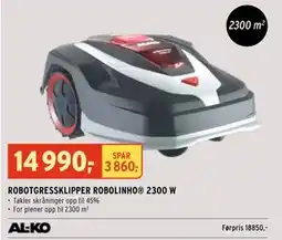Montér ROBOTGRESSKLIPPER ROBOLINHO 2300 W tilbud