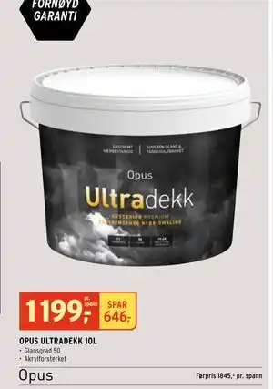 Montér OPUS ULTRADEKK 10L tilbud