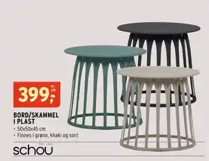 Montér BORD/SKAMMEL I PLAST tilbud