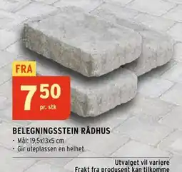 Montér BELEGNINGSSTEIN RÅDHUS tilbud