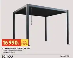 Montér FLEMMING PERGOLA 3X3X2,3M SORT tilbud