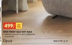 Montér OPUS FINERT GULV HVIT KALK tilbud