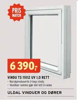 Montér VINDU TS 11X12 UV 1,0 RETT tilbud