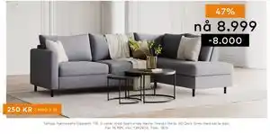 Skeidar Tempo hjørnesofa tilbud