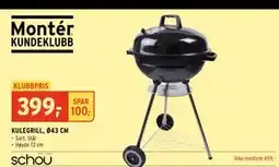 Montér KULEGRILL, Ø43 CM tilbud