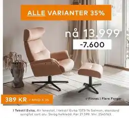 Skeidar Air lenestol tilbud