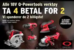 Montér Alle 18V Q-Powertools verktøy tilbud
