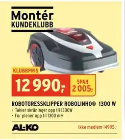 Montér ROBOTGRESSKLIPPER ROBOLINHO 1300 W tilbud