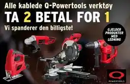 Montér Alle kablede Q-Powertools verktøy tilbud