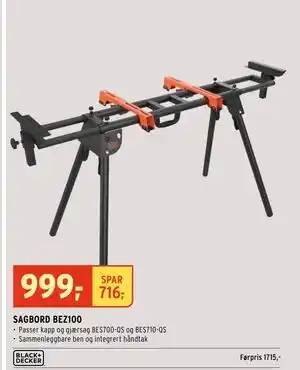 Montér SAGBORD BEZ100 tilbud