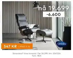 Skeidar Stressless View lenestol tilbud