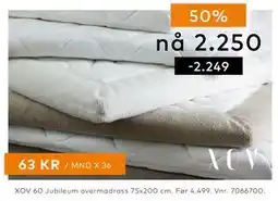 Skeidar Jubileum overmadrass 75x200 cm tilbud