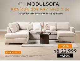 Skeidar Pixel U-sofa tilbud