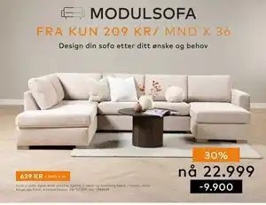 Skeidar Pixel U-sofa tilbud